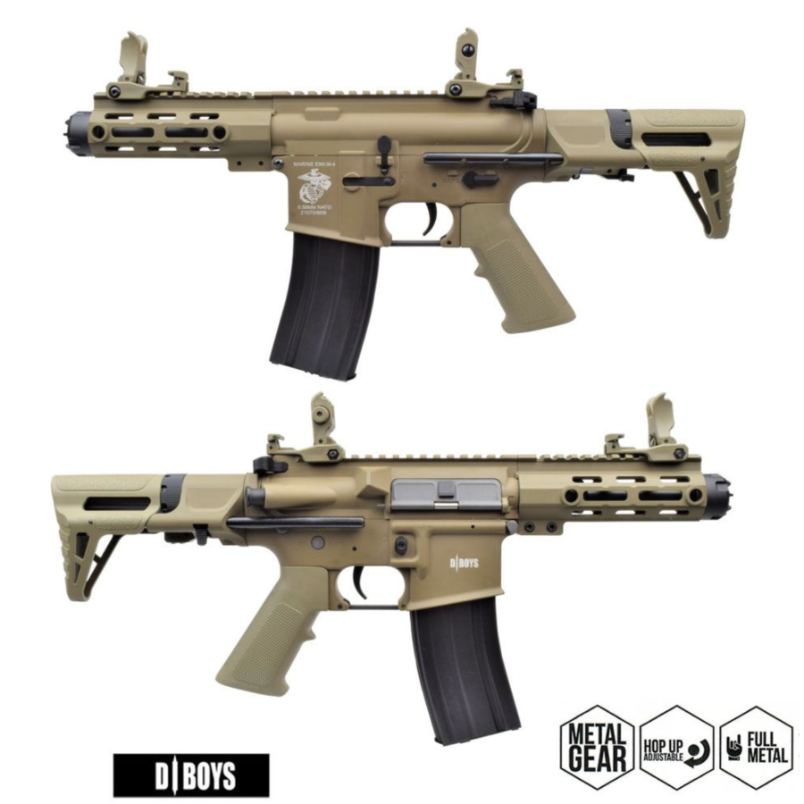 Fucile Elettrico Soft air M4 PDW Full Metal Dark Earth