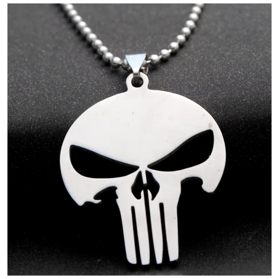 Collana ciondolo da collo del THE PUNISHER in acciaio