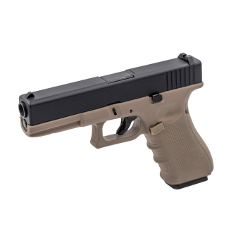 PISTOLA GOLOCK 17 GAS TAN FULL METAL SCARRELLANTE DESERT