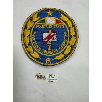 PATCH TOPPA RICAMATA POLIZIA DI STATO ISTRUTTORE TECNICHE OPERATIVE